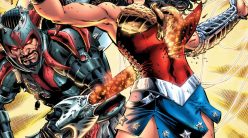 wonder woman gets stabbed throw the chest from behind by steppenwold